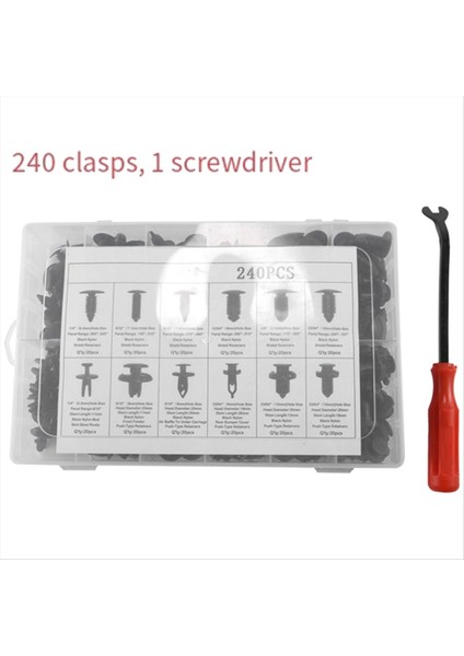 240PC Tampon Tutucu Klipsler Araba Perçinleri Bağlantı Elemanları Push Tutan Kiti Otomatik Push Pim Perçinleri Set Kapı Trim Paneli Çamurluk Klipsleri (Yurt Dışından) fırsatları
