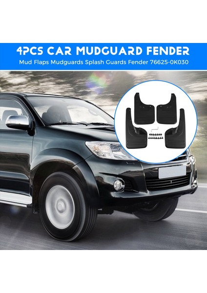 4pcs Çamur Kanatları Çamurluklar Sıçrama Korumaları Toyota Için Çamurluklar Hilux Vigo 2005-2014 76625-0K030 (Yurt Dışından) fırsatları