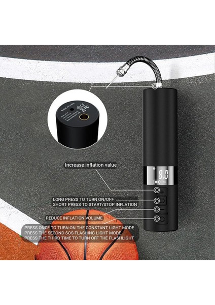 Hassas Basınç Göstergesi ve Dijital LCD Ekranlı 12PSI Akıllı Hava Pompası (Yurt Dışından) fiyatları