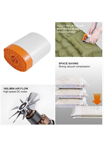 2&#39 Den 1 Küçük Kuru Pil Hava Pompası Kablosuz Hava Kompresör Kampı Şişirme Kapalı/dış Mekan Şişirilebilir Pompası (Yurt Dışından) indirimleri