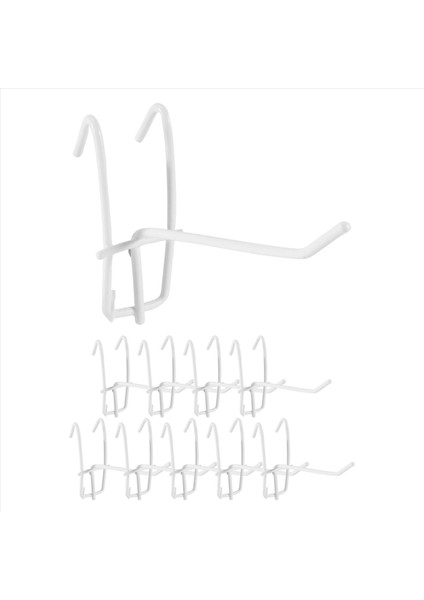 10 Adet 3 9 Inç Uzunluğunda Beyaz Metal Mağaza Izgara Duvar Braketi Ekran Kancaları (Yurt Dışından) modelleri