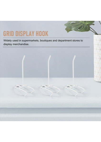 10 Adet 3 9 Inç Uzunluğunda Beyaz Metal Mağaza Izgara Duvar Braketi Ekran Kancaları (Yurt Dışından) fırsatları