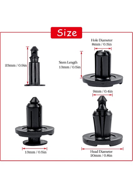 200PCS Tampon Klipler 8mm Infiniti ve Nissan Plastik Perçinli Tutucu Klipsleri Için (Yurt Dışından) fiyatları