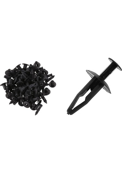 50PCS Plastik Perçinli Araba Itme Klipleri 6MMX12MM 25PCS ile Plastik Perçinler Bağlantı Elemanı Araba Tampon Itme Klipsleri 32MM (Yurt Dışından)