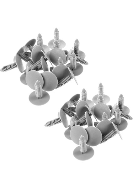 40 Adet Gri Plastik Araba Döşeme Klipsleri Perçin Bağlantı Elemanı 6mm Delik 26MM Kafa (Yurt Dışından)