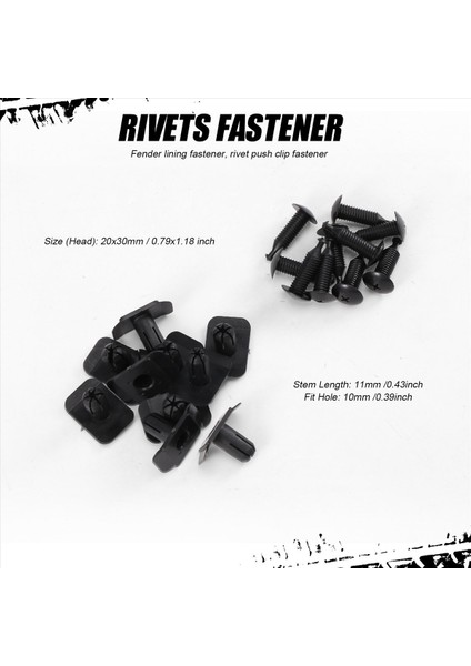 Çamurluk Astar Düzeltici Perçin Push Klipler Mazda 323 626 929 Cx-9 Miata Milenia Mpv Mx-3 Mx-6 Siyah 10 Pcs (Yurt Dışından) indirimleri