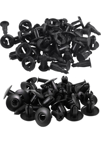 45 Pcs Aksesuarları 25 Adet Plastik Araba Tampon Çamurluk Kapı Perçinleri Klips 10MM Delik ve 20PCS Çamurluk Astarı Itme Klipsleri Tutucu (Yurt Dışından)