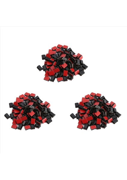300 Pcs Yapıştırıcı Kablo Kipleri Tel Kelepçeler Araç Kablosu Organizatör Kablo Kravat Tutucu (Yurt Dışından)