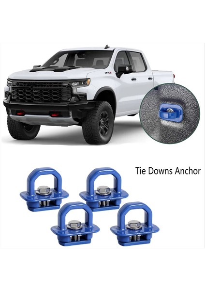 Mavi Kamyon Yatak Yan Duvar Ankrajları 4pcs Set Tie Downs Anchor Chevy Silverdo Pickup Anchor Truck Yatak (Yurt Dışından) fırsatları