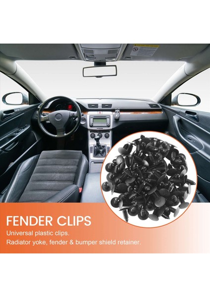 100X Plastik Tampon Bağlantı Elemanı Perçin Klipsleri Otomotiv Mobilya Montaj Genişleme Vidaları Kiti Otomatik Gövde Klipsleri Siyah (Yurt Dışından) fırsatları