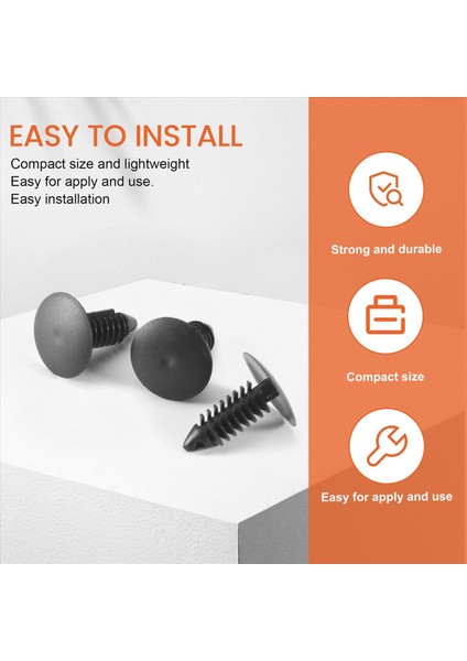 100X Plastik Tampon Bağlantı Elemanı Perçin Klipsleri Otomotiv Mobilya Montaj Genişleme Vidaları Kiti Otomatik Gövde Klipsleri Siyah (Yurt Dışından) indirimleri