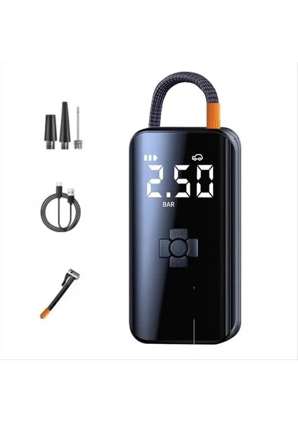 1pc Araba Monte Enflasyon Pompası Taşınabilir Kablosuz Otomobil Lastik Elektrikli Sedan Güç ve Basınç Pompası (Yurt Dışından)