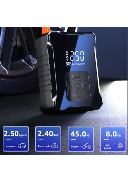 Araç Hava Pompası Hava Kompresörü 12V 150PSI Motosiklet Bisiklet Araç Lastiği Için Elektrikli Kablosuz Taşınabilir Lastik Şişirme Pompası (Yurt Dışından) fiyatları