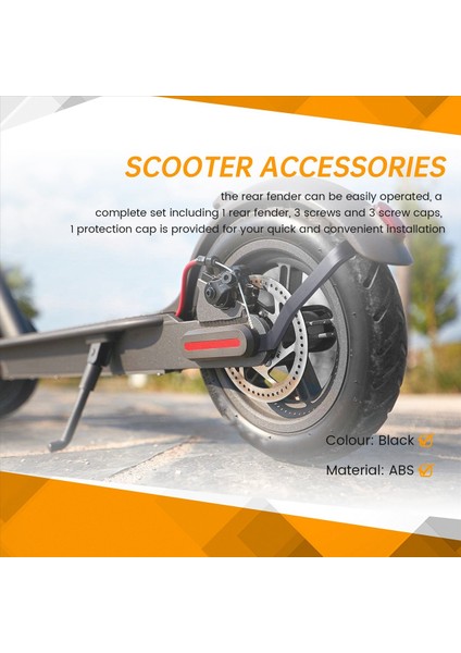 Xiaomi M365/M365 Pro Scooter Için Vidalı ve Vida Kapakları ile Arka Çamurluk ve Braket Yedek Aksesuar (Yurt Dışından) fırsatları