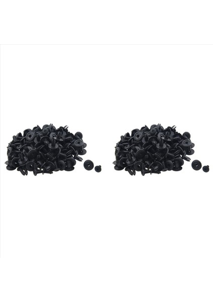 200 Adet Araba Çamurluk Itme Tipi Siyah Plastik Perçin Bağlantı Elemanı 6mm Delik (Yurt Dışından)