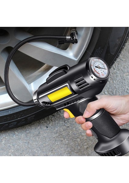 Lastik Şişman Hava Kompresörü Taşınabilir Araç Pompası Basınç Göstergesi ile Lastik Pompası 150PSI Taşınabilir Hava Pompası Araba Bisikleti Spor Topu (Yurt Dışından) modelleri