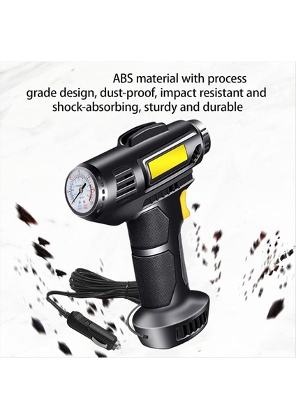 Lastik Şişman Hava Kompresörü Taşınabilir Araç Pompası Basınç Göstergesi ile Lastik Pompası 150PSI Taşınabilir Hava Pompası Araba Bisikleti Spor Topu (Yurt Dışından) indirimleri