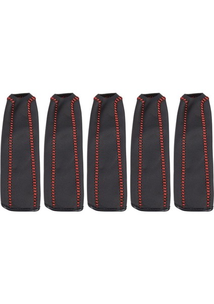 Honda / Accord / Civic 8 Siyah + Kırmızı Çizgi Için 5x El Fren Kapağı Koruyucu Manşon (Yurt Dışından)