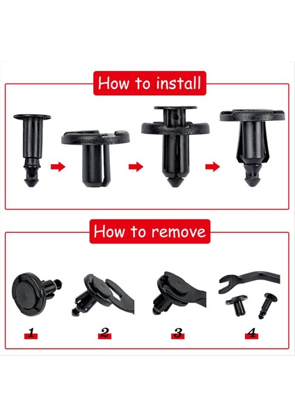 400PCS Tampon Klipsleri 8mm Push Fender Flare Flatinger Infiniti ve Nissan Plastik Perçin Tutucu Klipsleri (Yurt Dışından) modelleri