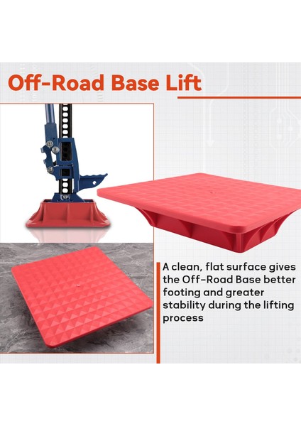 Kırmızı Modifiye Güçlendirilmiş Jack Off-Road Base Kaldırma Jack Kaldırma Römorku Hafifletmek Için Jak Yüzeyi Pedi (Yurt Dışından) indirimleri