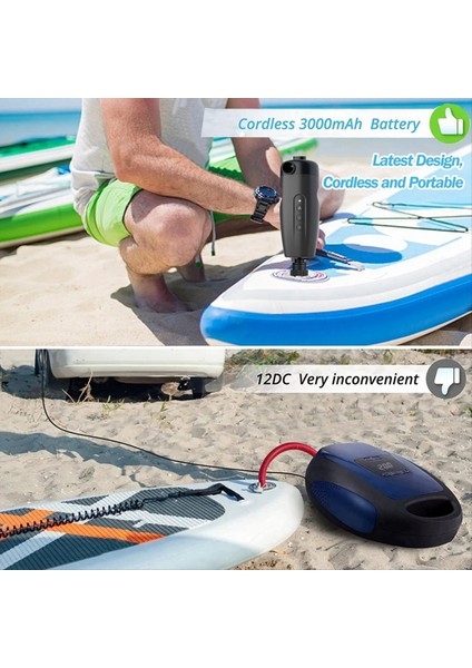 Taşınabilir Dış Elektrik Enflasyon Pompası Kablosuz Hava Şişirilebilir Sup Su Sup Stand Up Kürek Tahtası Lastik Tabağı Teknesi (Yurt Dışından) indirimleri