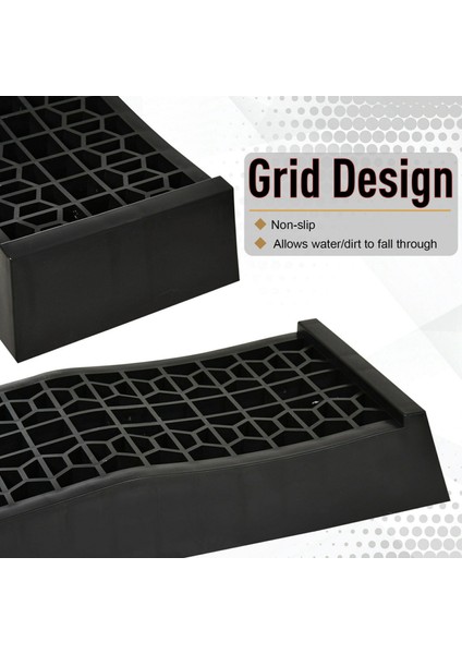 2 Adet Siyah 3000KG Ağır Hizmet Tipi Araba Rampaları Uzun Antiskid Çalışma Rampası Otomatik Yağ Değiştirme Onarım Bakımı Jak Kaldırma Araçları (Yurt Dışından) fırsatları