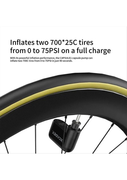 Xcadey Hava Pompası Ultralight 100PSI Mini Elektrikli Bisiklet Lastik Şişiricisi Taşınabilir Bisiklet Pompası Hızlı Şarj Air Beyaz (Yurt Dışından) modelleri