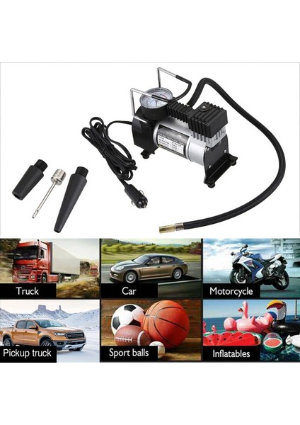 Ağır Hizmet Tipi 12V Araba Hava Kompresörü 100PSI Lastik Deflatör Taşınabilir Şişirme Pompası (Yurt Dışından)