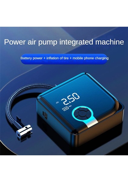 Kablosuz Araç Hava Pompası Araç Hava Kompresörü 5000MAH Elektrikli Kablosuz Lastik Şişiricisi Pompası Motosiklet Bisiklet Teknesi (Yurt Dışından) modelleri