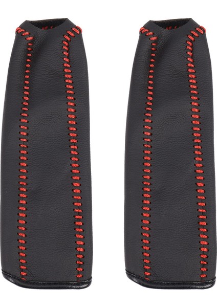 Honda / Accord / Civic 8 Için 2x El Fren Kapağı Koruyucu Manşon Siyah + Kırmızı Çizgi (Yurt Dışından)