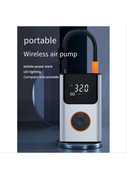 Lastik Şişman Taşınabilir Hava Kompresörü 150 Psı Kablosuz Taşınabilir Lastik Şişiricisi Hızlı Enflasyon Araba Lastikleri Için Hava Pompası (Yurt Dışından) fiyatları