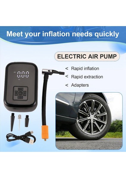 Taşınabilir Araba Hava Pompası USB Şarj Kablosuz Akıllı Dijital Ekran Lastik Şişiricisi Elektrik Lastik Şişiricisi (Yurt Dışından) fırsatları