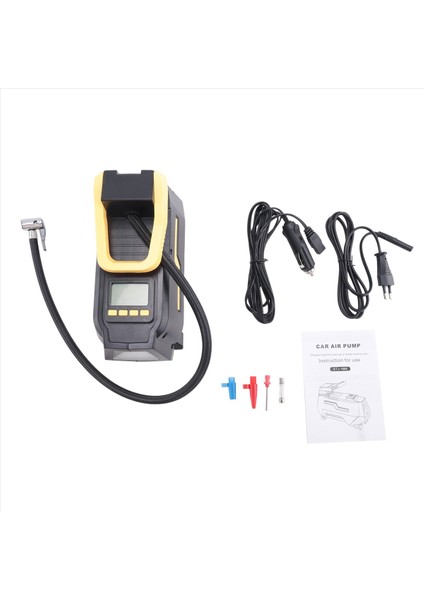 Araba Ac/dc 12V Lastik Şişman Taşınabilir Hava Kompresörü LED Işık ve Uzun Güç Kablosu Dijital Hava Pompası Ana Sayfa 220V Ab Fiş (Yurt Dışından)