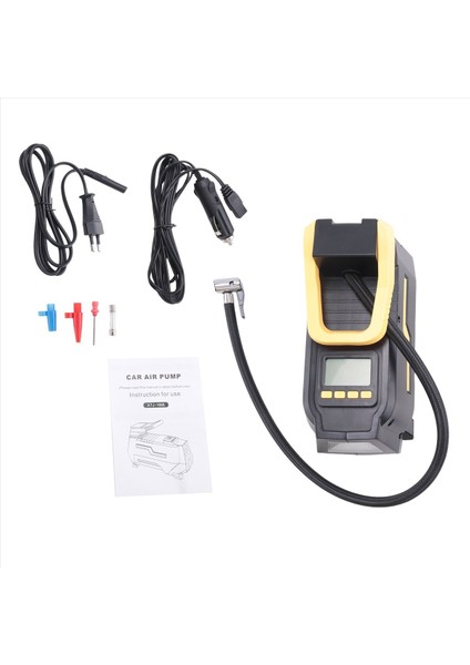 Araba Ac/dc 12V Lastik Şişman Taşınabilir Hava Kompresörü LED Işık ve Uzun Güç Kablosu Dijital Hava Pompası Ana Sayfa 220V Ab Fiş (Yurt Dışından) modelleri