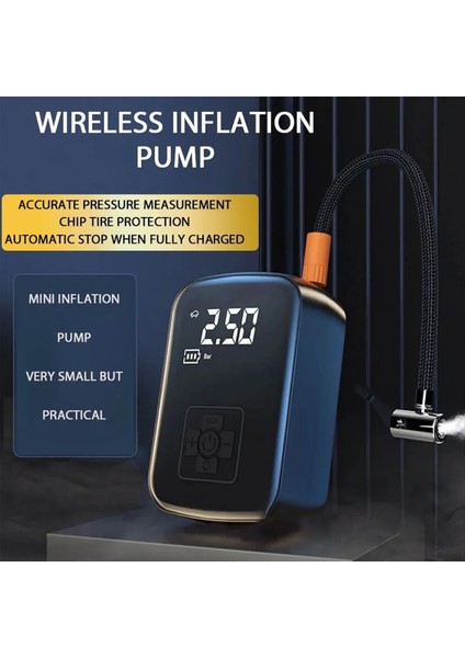 1pc Araba Monte Kablosuz Dijital Ekran Enflasyon Pompası Taşınabilir Kablosuz Hava Pompası Elektrikli Arabalar Için Lastik Şişiricisi (Yurt Dışından) modelleri
