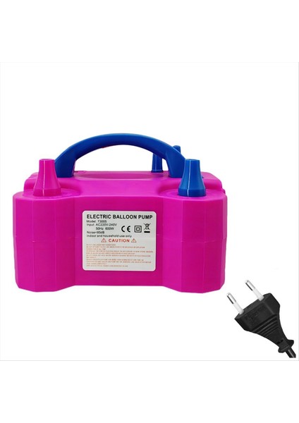 Hava Balon Pompası Taşınabilir Çift Nozul Elektrikli Balon Şişiricisi Parti Dekoru Dolgu Balonları 600W Eu Fiş B (Yurt Dışından)