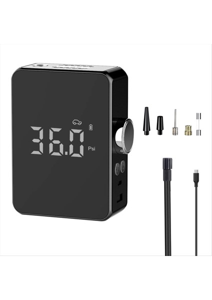 Şişirilebilir Pompa Taşınabilir Mini Elle Taşınabilir Kablosuz Şarj Dijital Ekran Arabası Bisiklet Lastik Elektrikli Pompa Hava Pompası (Yurt Dışından)