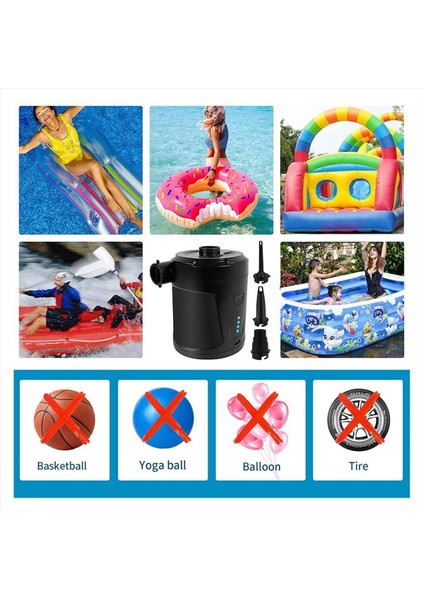 Elektrikli Hava Pompası Taşınabilir Kablosuz Hava Kompresörü Şişirilebilir Yastıklar Için Şişirme Pompaları Hava Yatakları Tekne Yüzme Halkası (Yurt Dışından) fiyatları