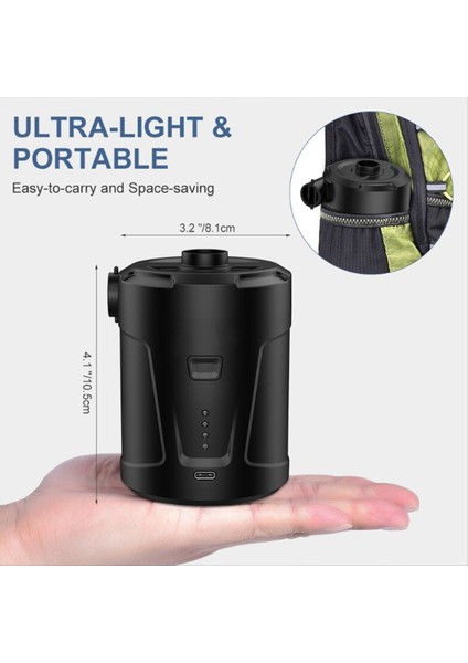 Elektrikli Hava Pompası Taşınabilir Kablosuz Hava Kompresörü Şişirilebilir Yastıklar Için Şişirme Pompaları Hava Yatakları Tekne Yüzme Halkası (Yurt Dışından) fırsatları