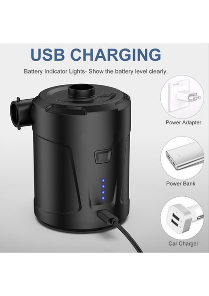 Elektrikli Hava Pompası Taşınabilir Kablosuz Hava Kompresörü Şişirilebilir Yastıklar Için Şişirme Pompaları Hava Yatakları Tekne Yüzme Halkası (Yurt Dışından) indirimleri