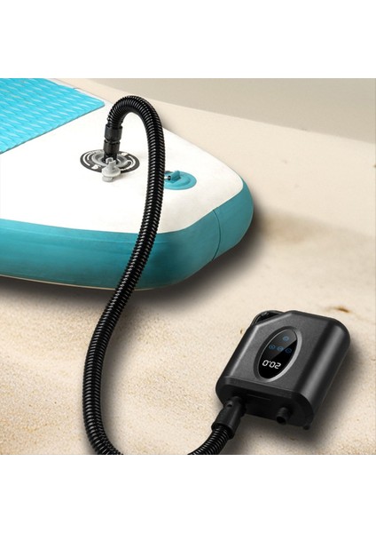 Taşınabilir Elektrik Hava Pompası 20PSI Basınçlı Kürek Kartı Kompresör Enflasyonu ve Deflasyon Pompası Sup Sörf Teknesi (Yurt Dışından) fiyatları