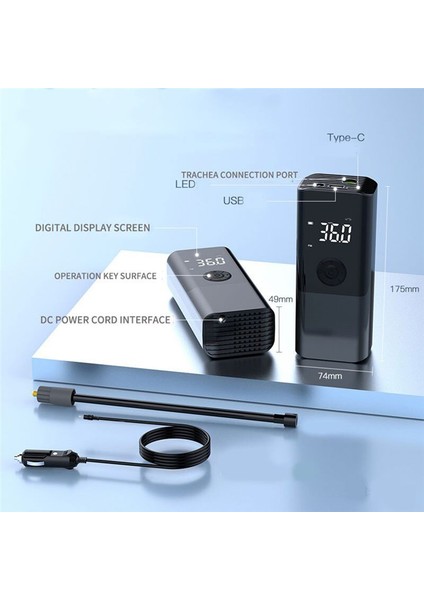 Araba Hava Pompası Taşınabilir Mini Kendinden Talzili Elektrik Lastik Pompası Hava Pompası Elde Taşınağı Çift Amaçlı Bisiklet Lastik Araç Hava Pompası (Yurt Dışından) modelleri