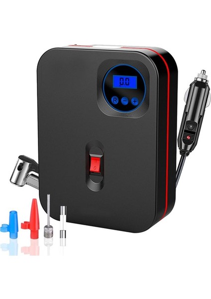 Araç Şişirici Pompası Lastik Şişman Pompası Hava Kompresör Pompası Araç Bisiklet Motosiklet Lastik Şişiricisi Dijital Ekran (Yurt Dışından)