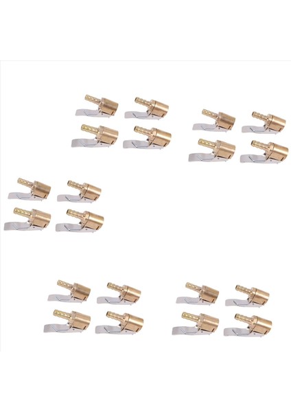 20PC 6mm Otomatik Hava Pompası Klipsli Araba Kamyonu Lastik Lastik Şişirme Valfi Konnektör Arabası Açık Pirinç Kök Lastik (Yurt Dışından)