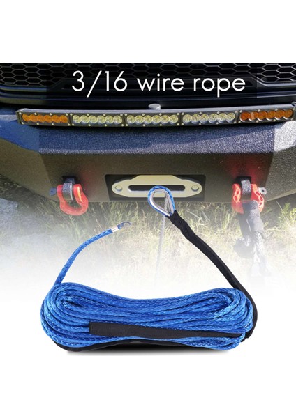 3/16 Inç x 50 Inç 7700 Lbs Atv Utv (Mavi) Için Koruma Kılıflı Sentetik Vinç Hattı Kablo Ipi (Yurt Dışından) modelleri