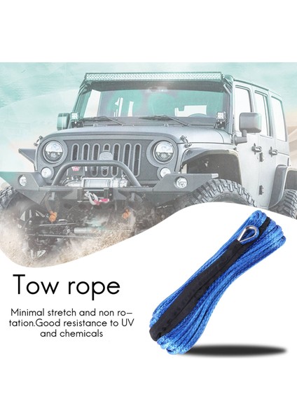 3/16 Inç x 50 Inç 7700 Lbs Atv Utv (Mavi) Için Koruma Kılıflı Sentetik Vinç Hattı Kablo Ipi (Yurt Dışından) fırsatları