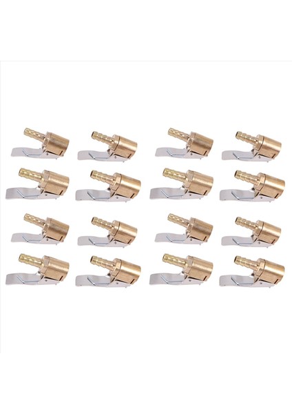 16PC 6mm Otomatik Hava Pompası Klipsli Araba Kamyonu Lastik Lastik Şişirme Valfi Konnektörü Araba Açık Pirinç Kök Lastik (Yurt Dışından)