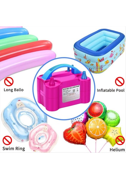 Hava Balon Pompası Taşınabilir Çift Nozul Elektrikli Balon Şişiricisi Parti Dekoru Dolgu Balonları Için Balonlar 600W Eu Fiş A (Yurt Dışından) indirimleri