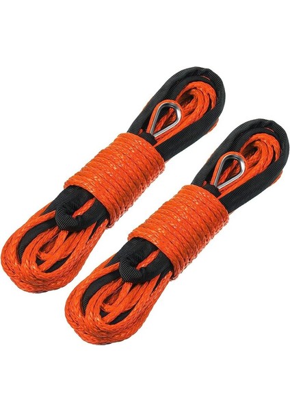 Sentetik Vinç Halat Vinç Hat Kablo Halat 1/4 Inç x 50 Feet Uv Utv Atv Vinç Kamyonu Için Dirençli Turuncu (Yurt Dışından)