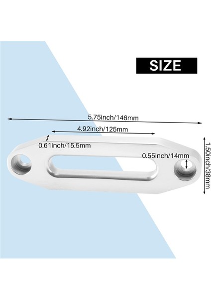 125MM 4000LBS Universal Chrome Kütük Alüminyum Hawse Fairlead Sentetik Montaj Vinç Halatı Suv Atv Utv Için 15000LBS (Yurt Dışından)
